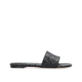Black Lamb Leather Mules