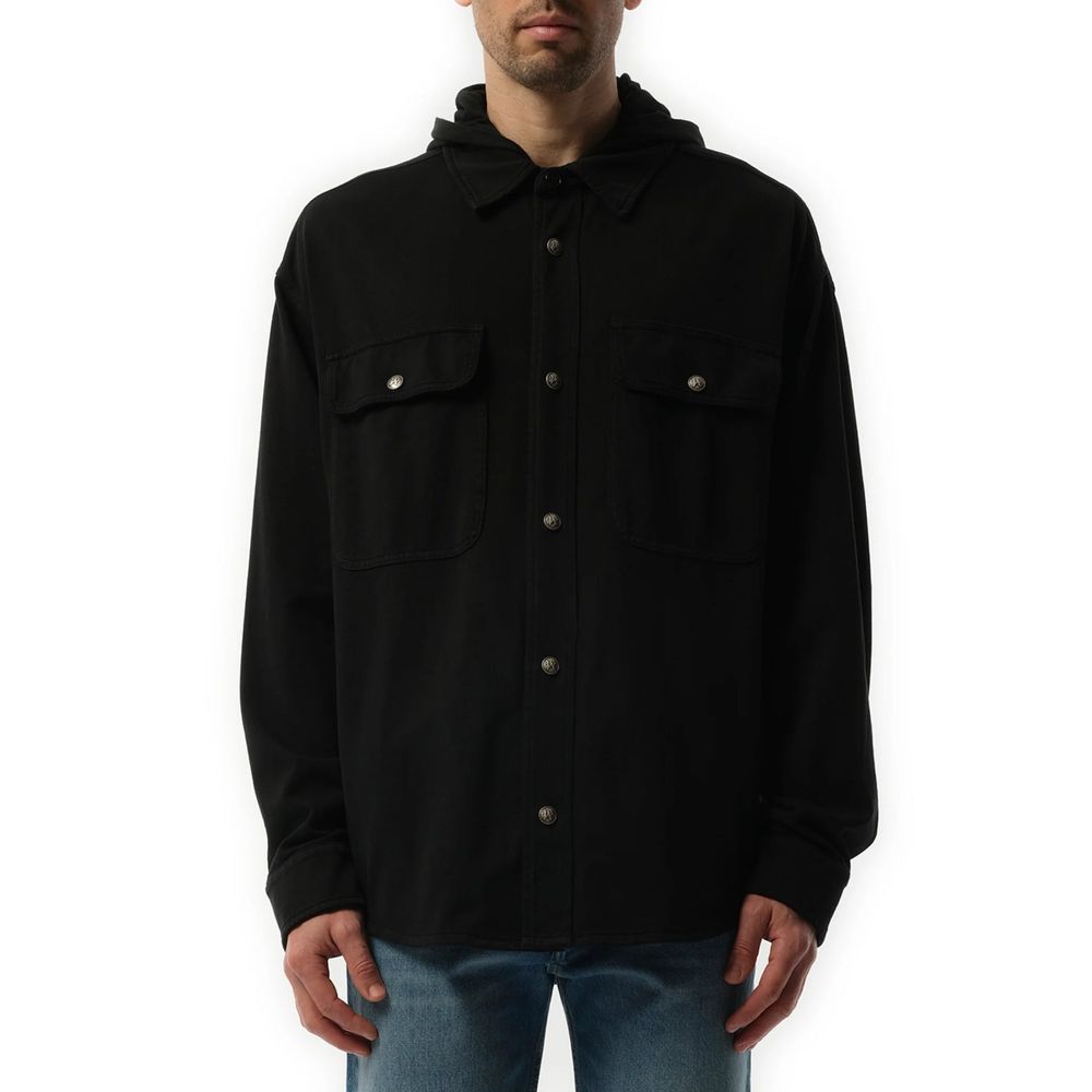 Black Cotton Shell Jacket