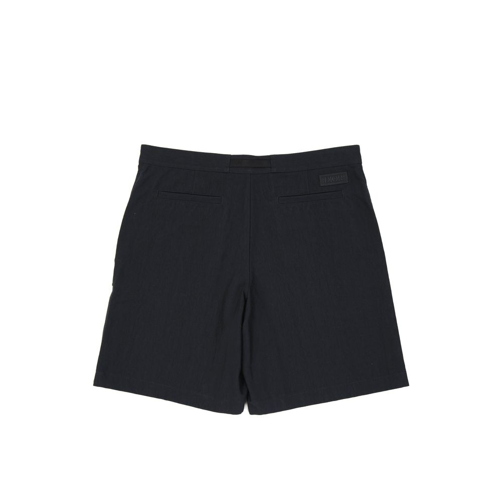 Black Cotton Cargo Shorts