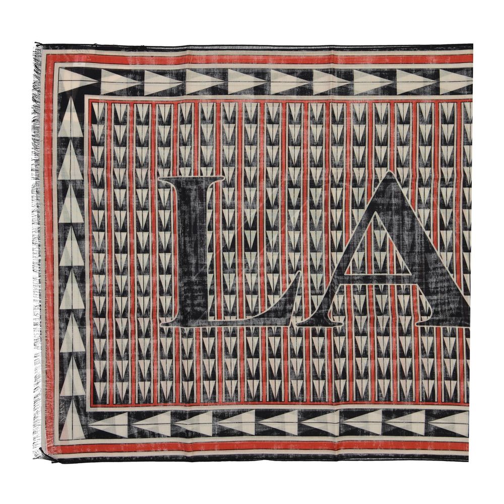 Black Wool Foulard