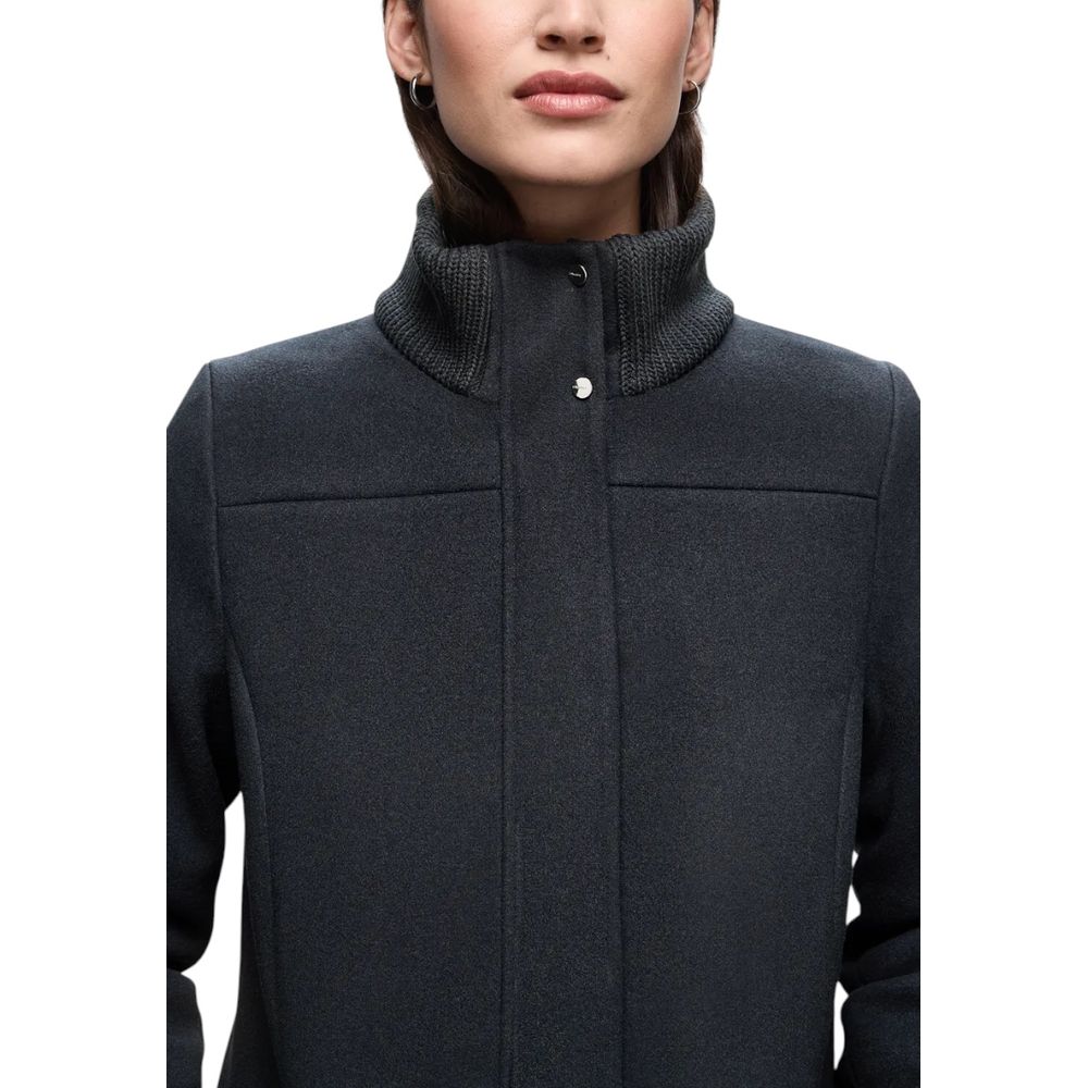Blue Polyester Coat
