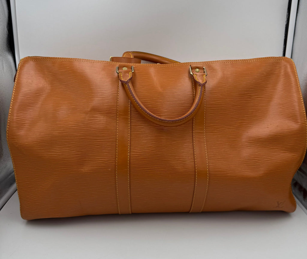 LOUIS VUITTON KEEPALL 50 in Brown EPI Leather Handbag