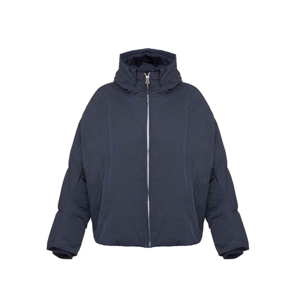 Blue Polyamide Full-Length Jacket