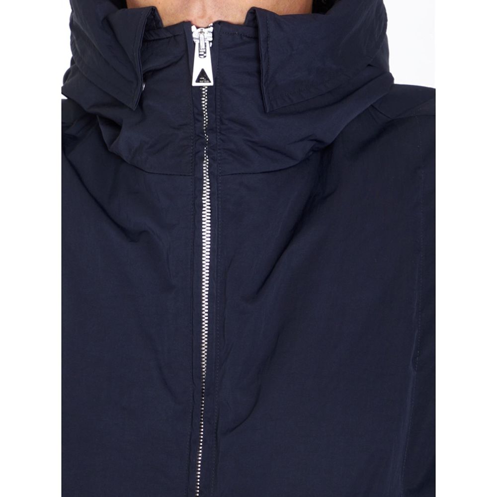Blue Polyamide Full-Length Jacket