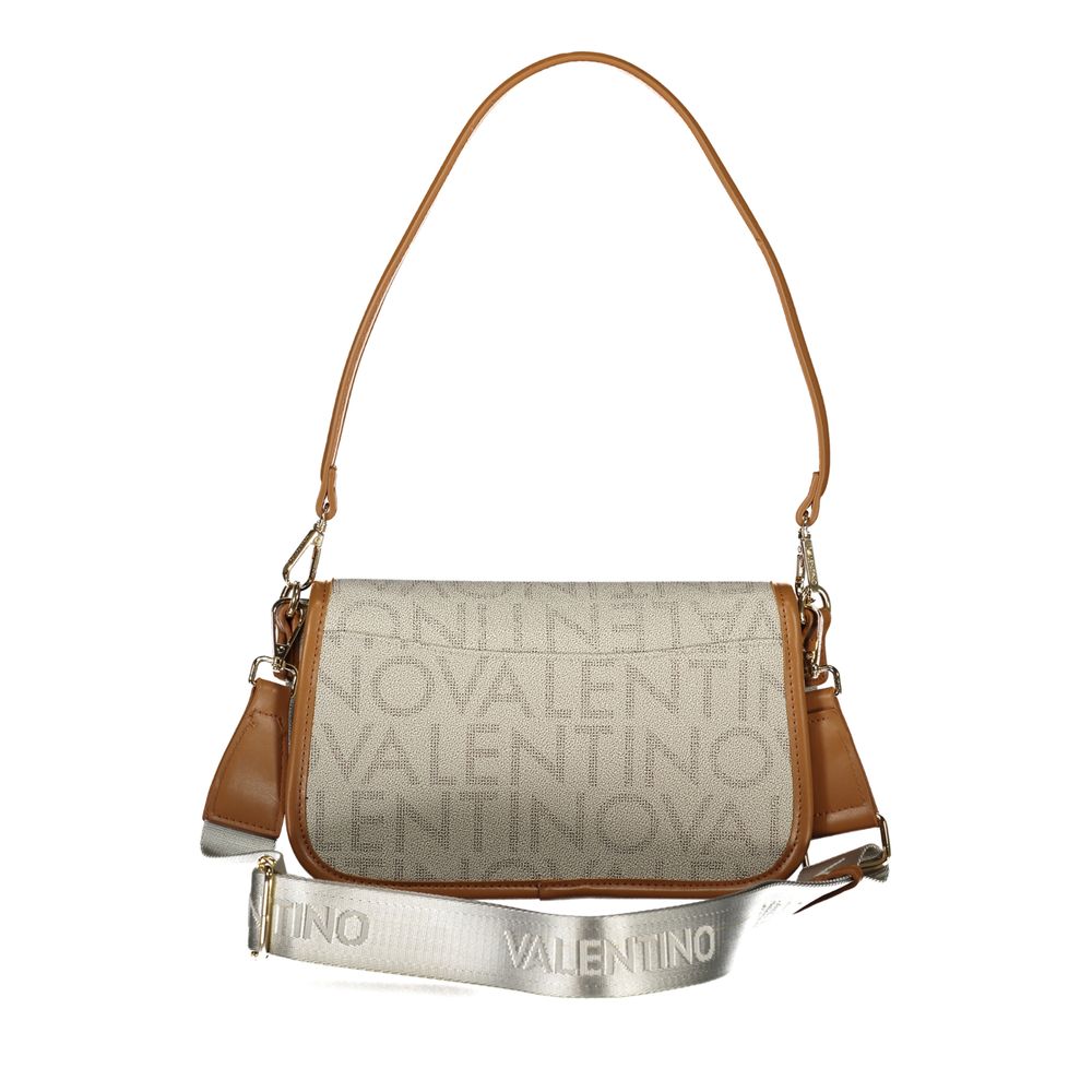 Beige Polyurethane Womens Bag
