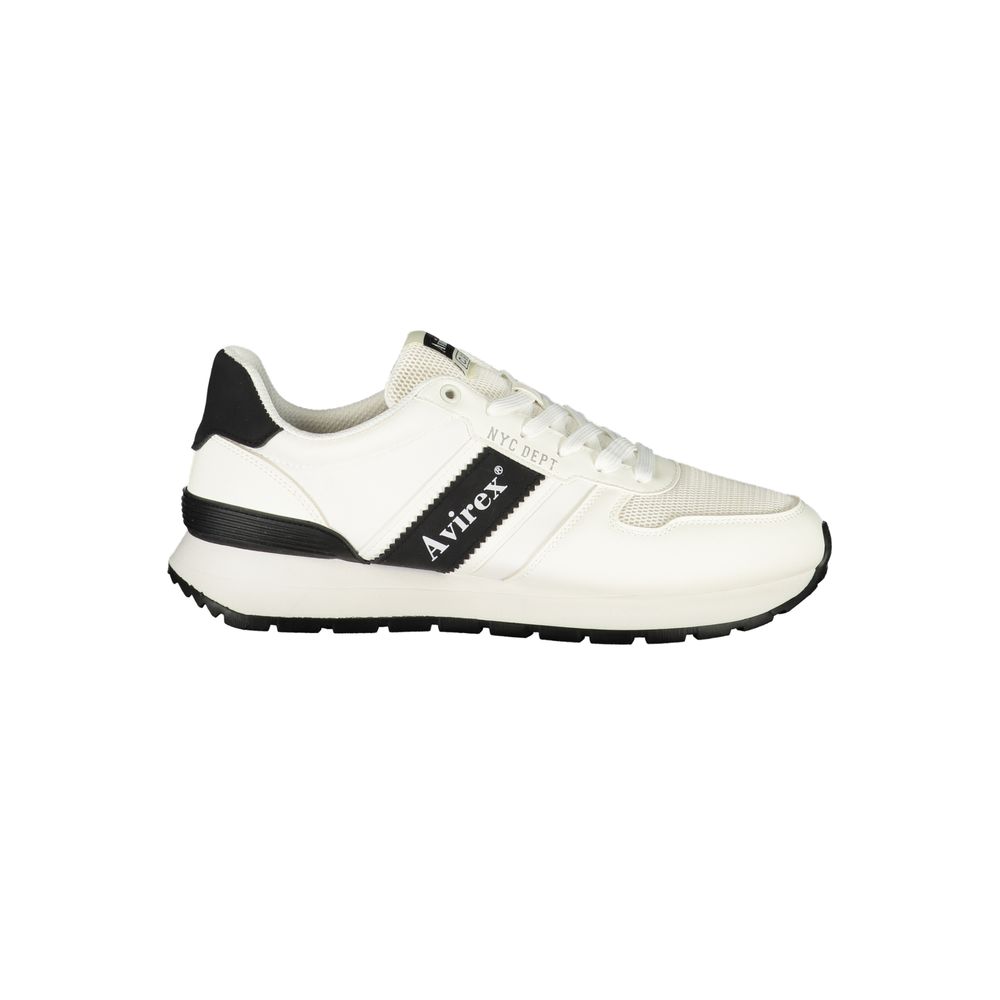 White Polyurethane Men's Sneaker