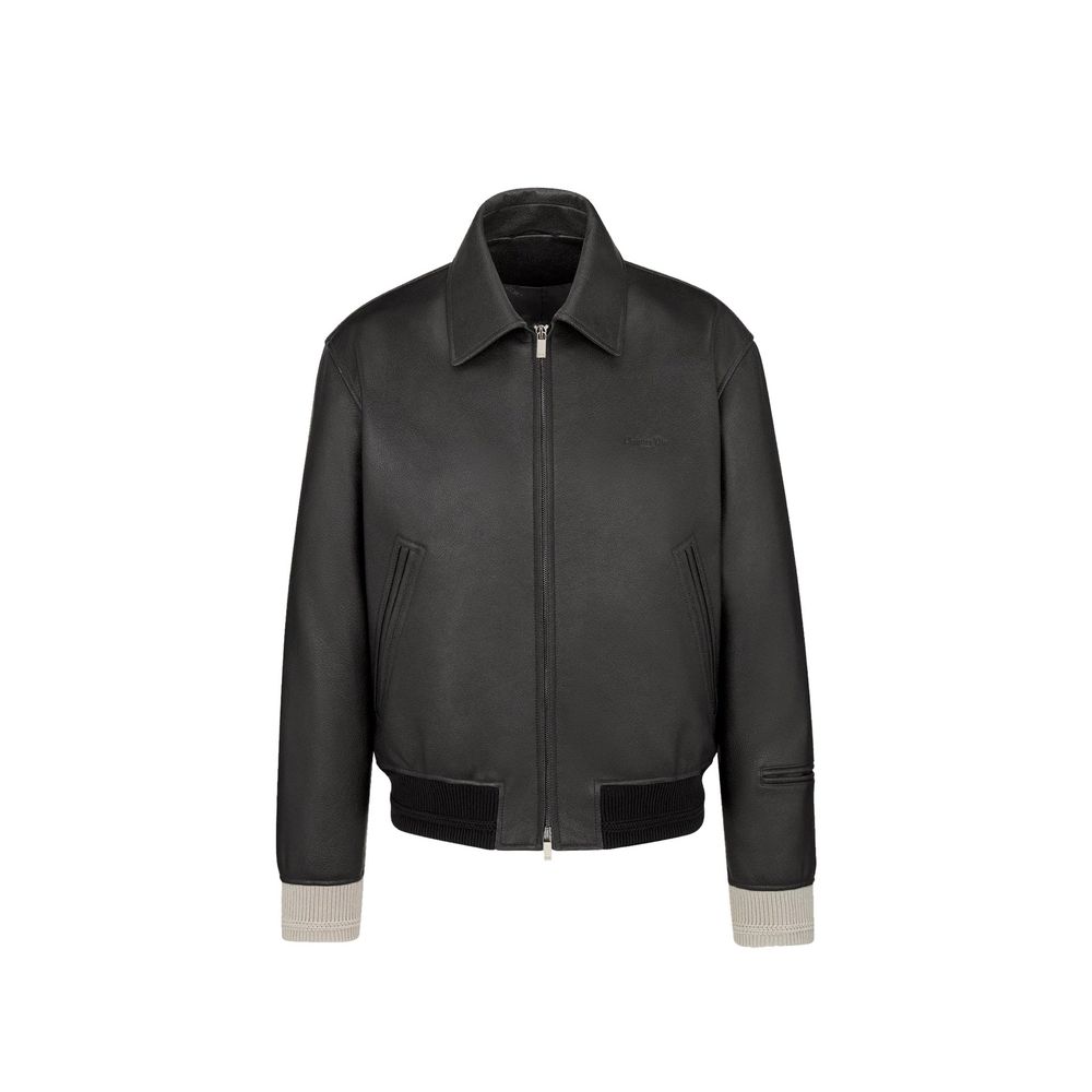 Black Calfskin Leather Jacket