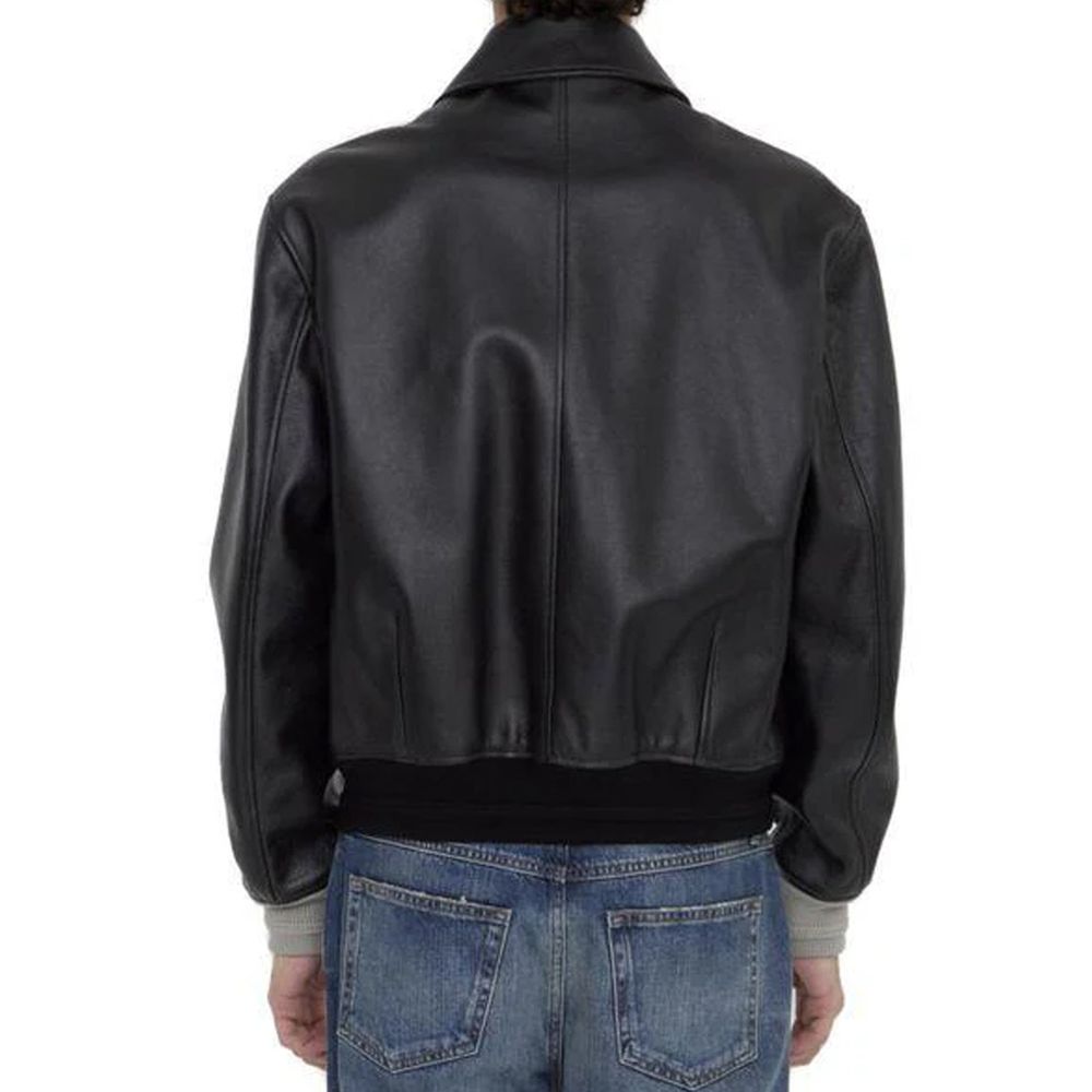 Black Calfskin Leather Jacket