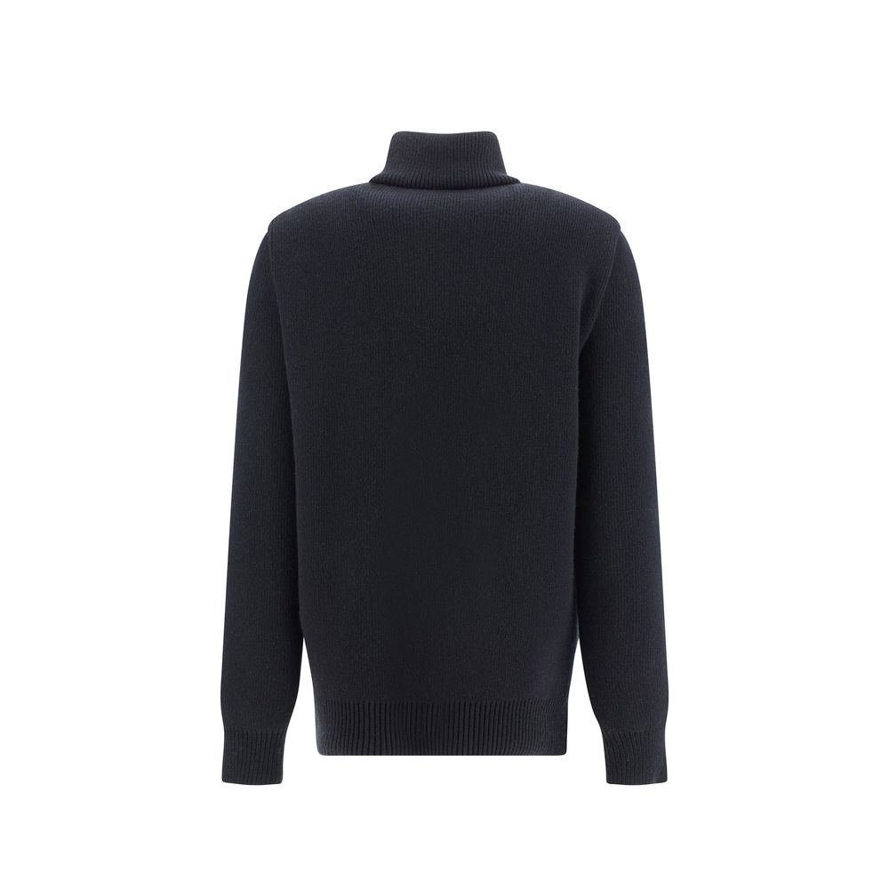 Black Lamb Fur Full-Length Jacket