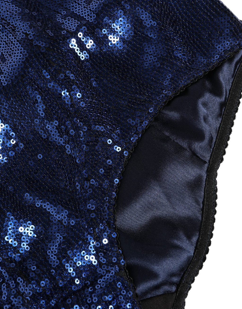 Blue Sequined High Waist Girdle Panty Underwear