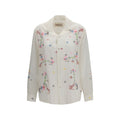 White Cotton Pattern Shirt