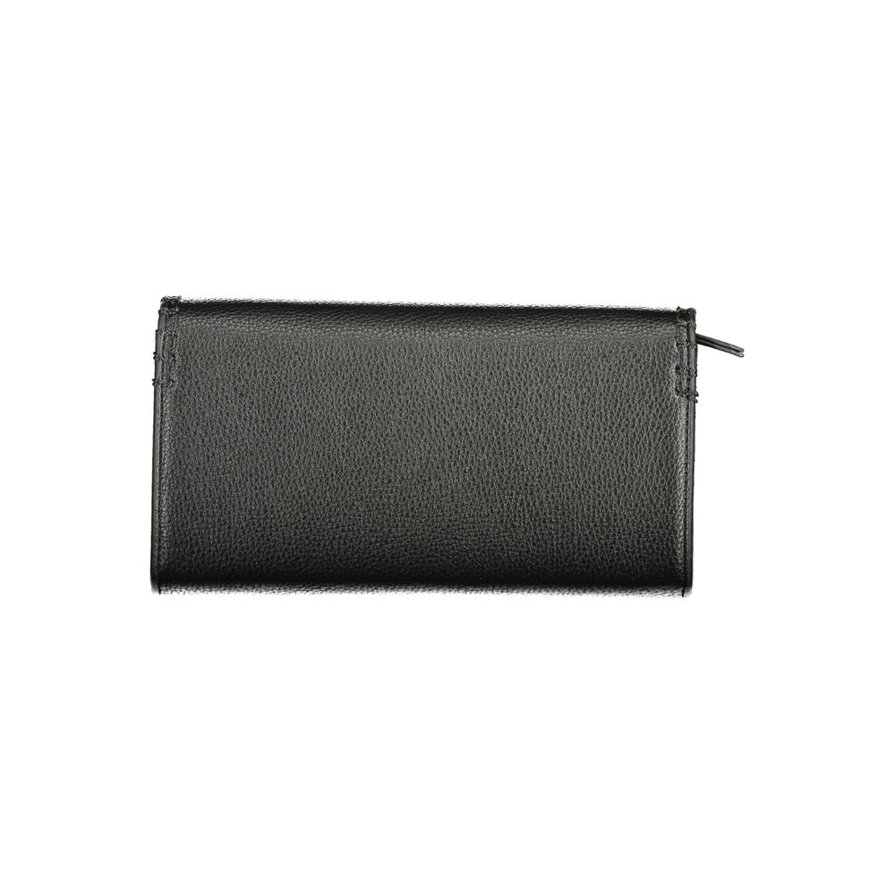 Black Polyurethane Women's Wallet