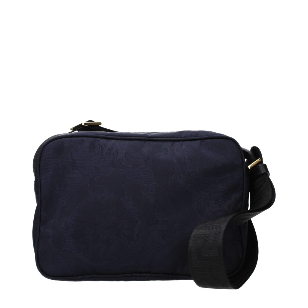 Blue Fabric Crossbody Bag