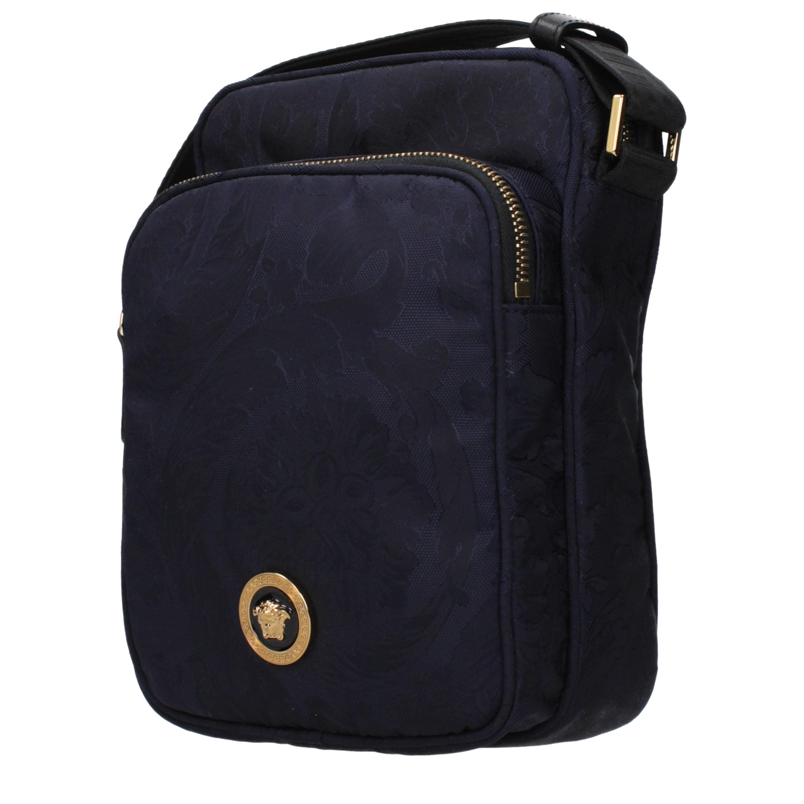 Blue Fabric Crossbody Bag