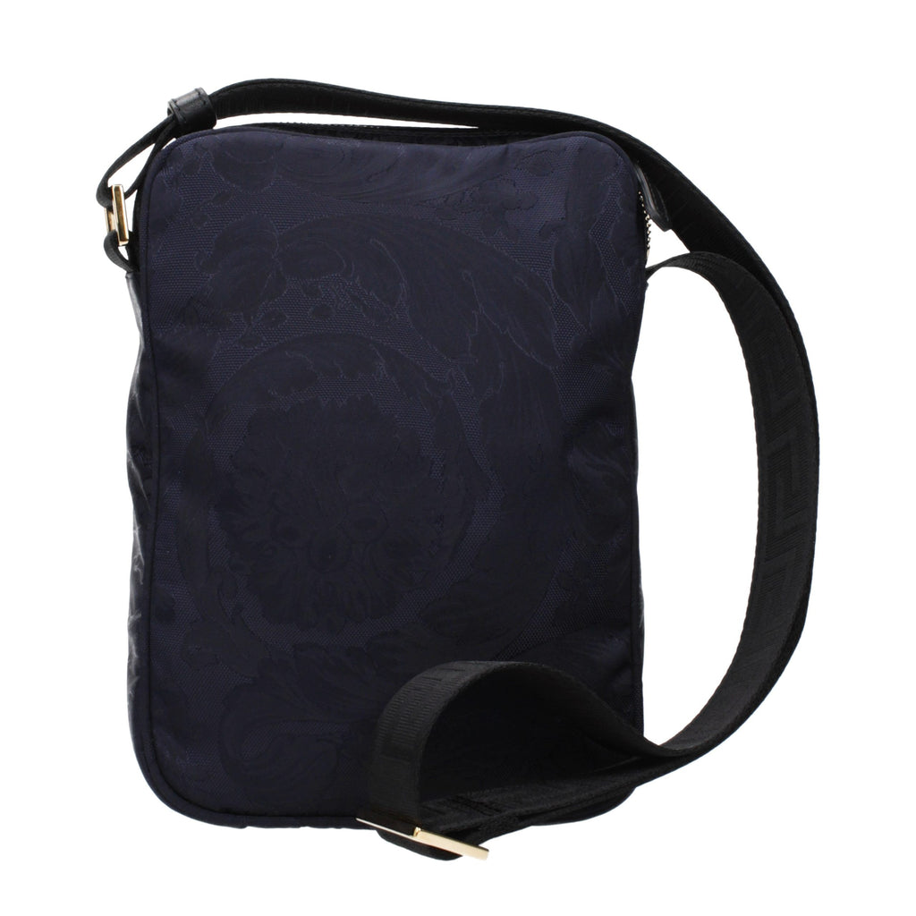 Blue Fabric Crossbody Bag