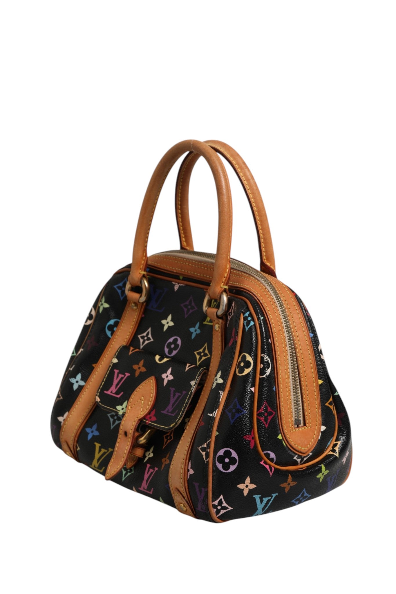 Black Monogram Multicolor Canvas Priscilla Handbag