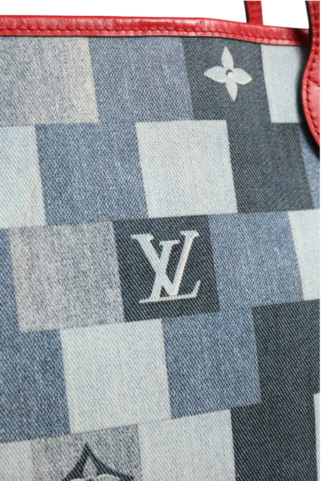 Neverfull Patchwork Monogram Denim Tote Bag