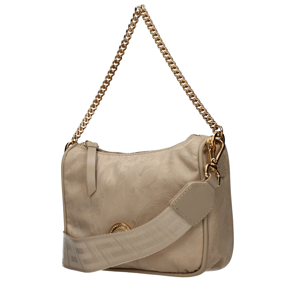 Beige Fabric Handbag