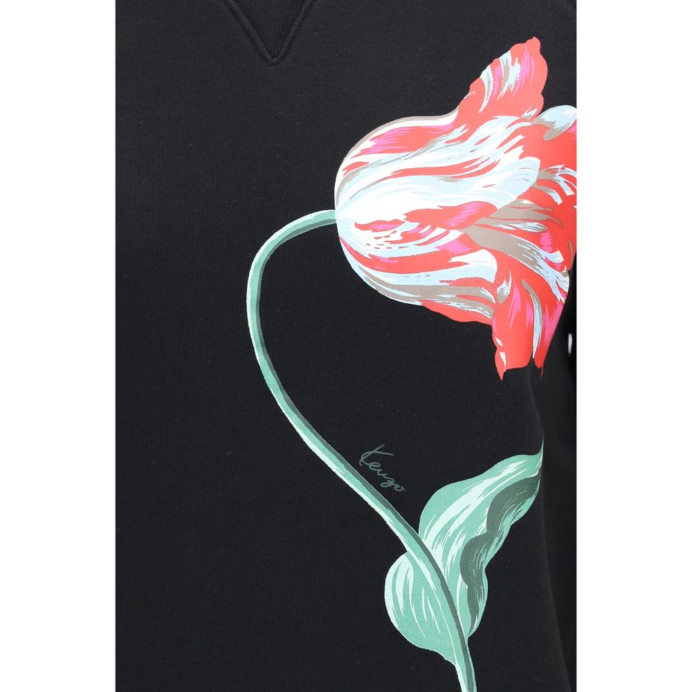 Black Cotton Sweatshirt