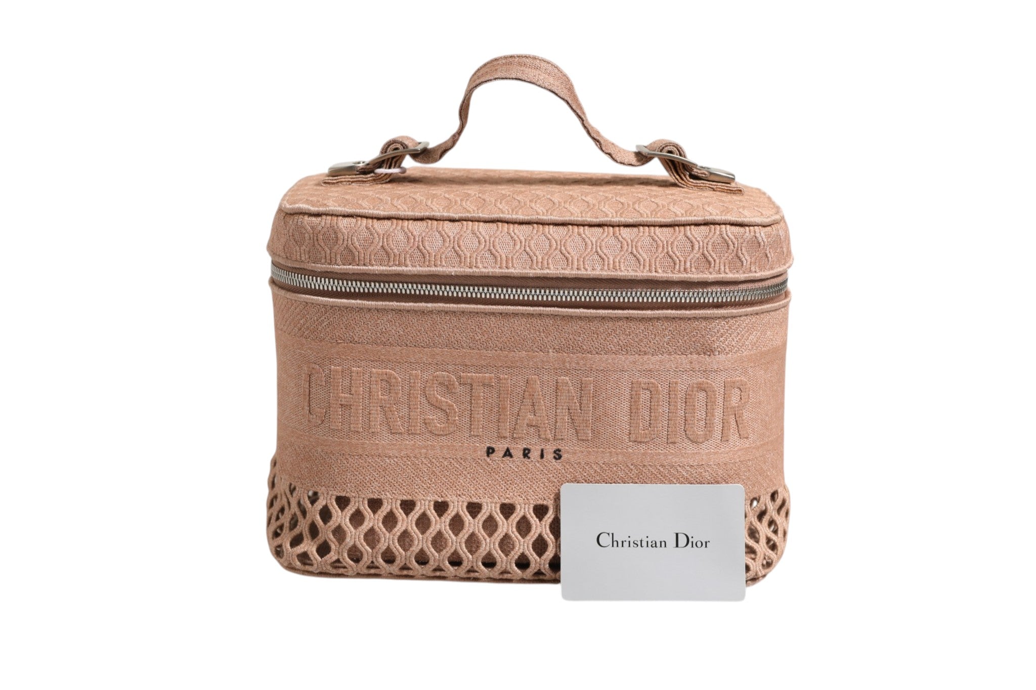 Mesh Embroidered Dior travel Vanity Case