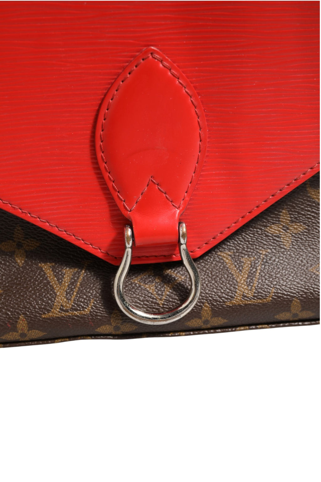 Saint Michel Monogram Epi Shoulder Bag Coquelicot