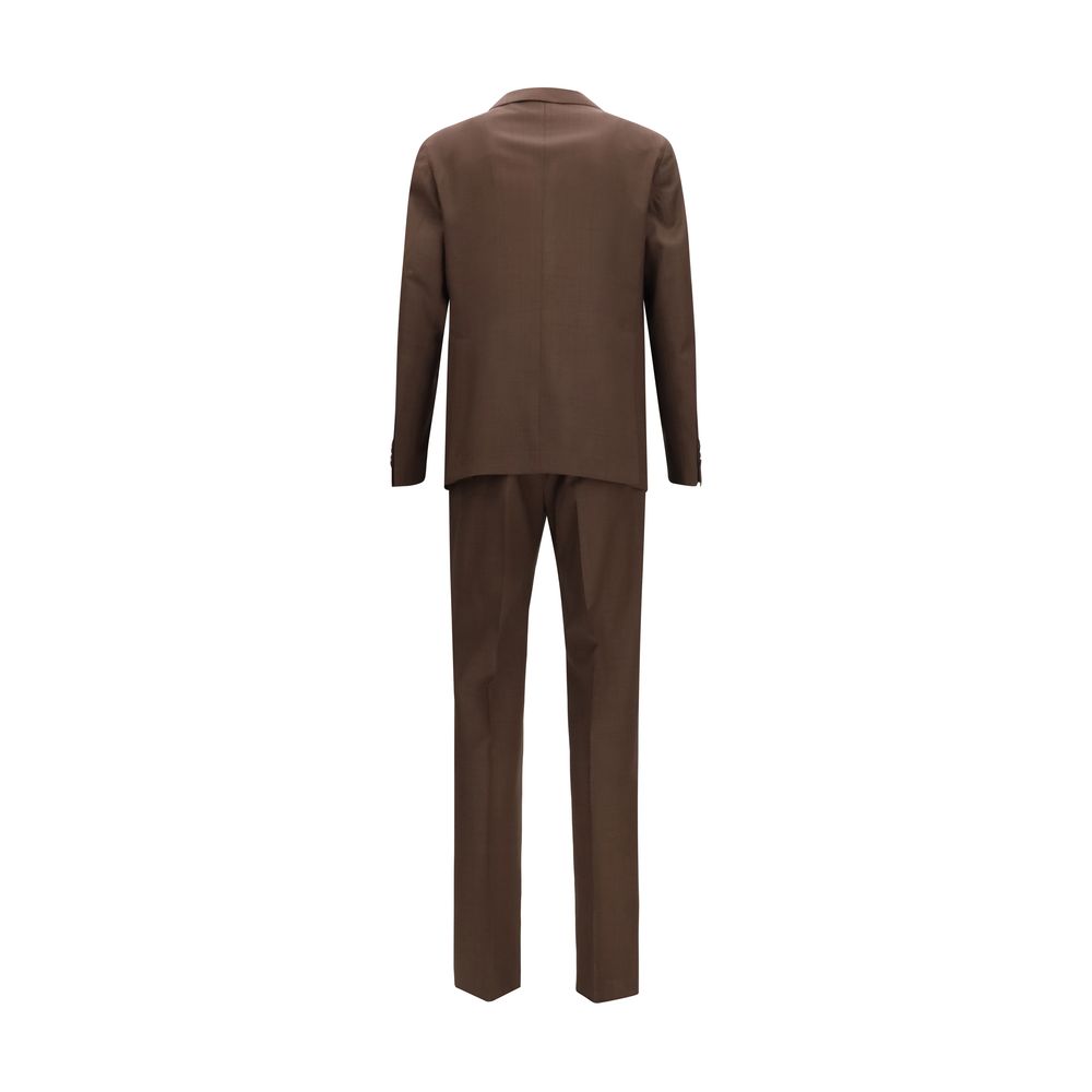 Brown Wool Oves Aries Two-Piece Suit