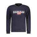 Blue Cotton Men Sweater