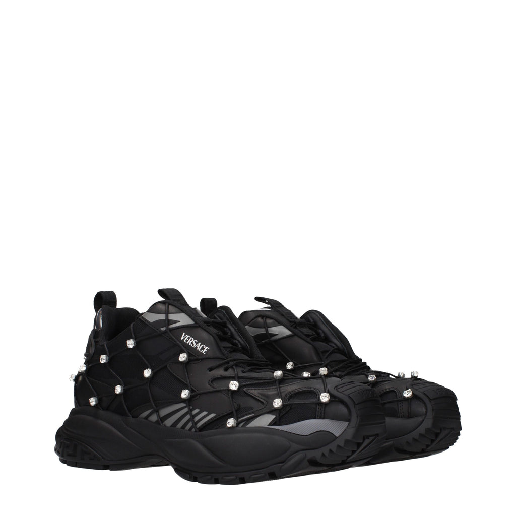 Black Fabric Sneakers