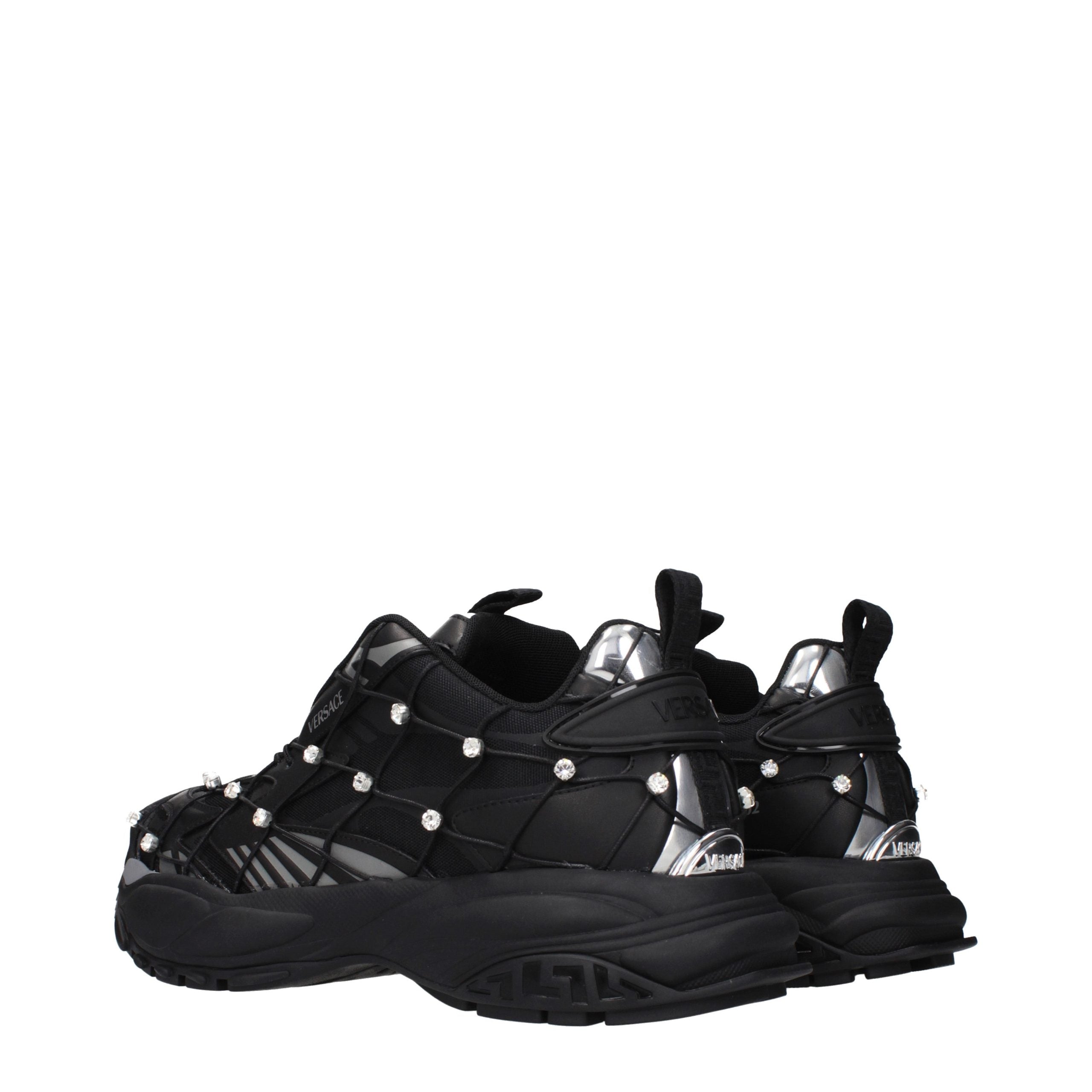 Black Fabric Sneakers