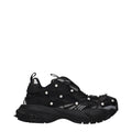Black Fabric Chunky Sneakers