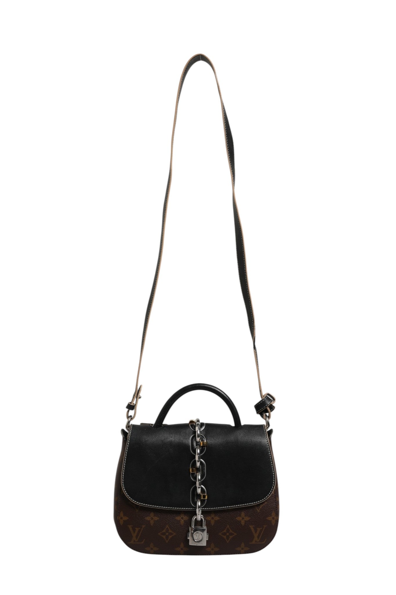 Calfskin Monogram Chain It Bag PM Black