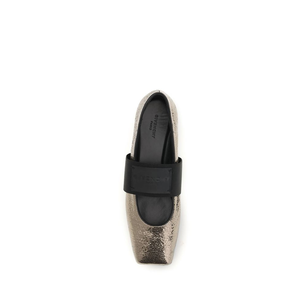 Gold Calf Leather Bos Taurus Ballet Flats