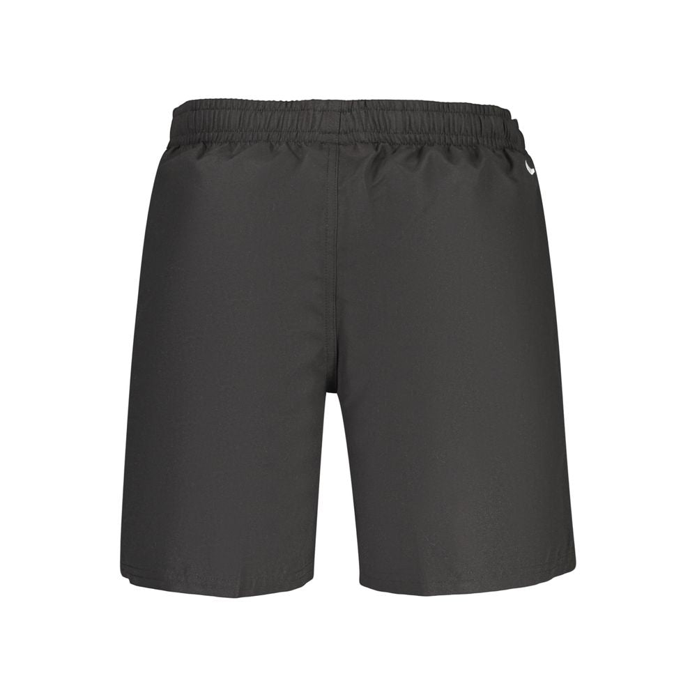 Black Polyester Men's Swimwear
