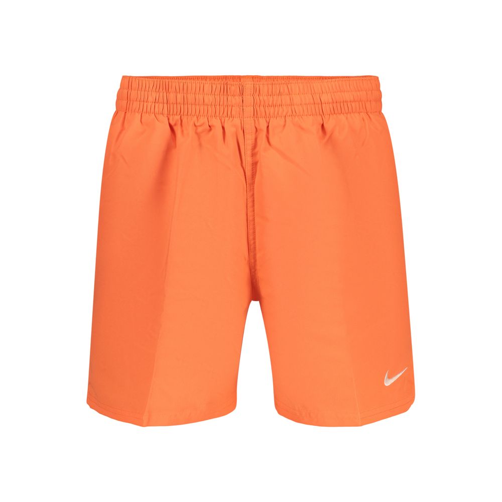 Orange Polyester Men's Swimwear Shorts