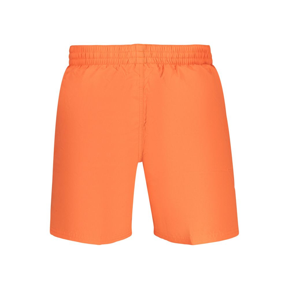 Orange Polyester Men's Swimwear Shorts
