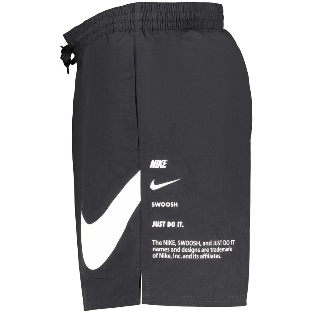 Black Polyester Mens Swimwear Shorts