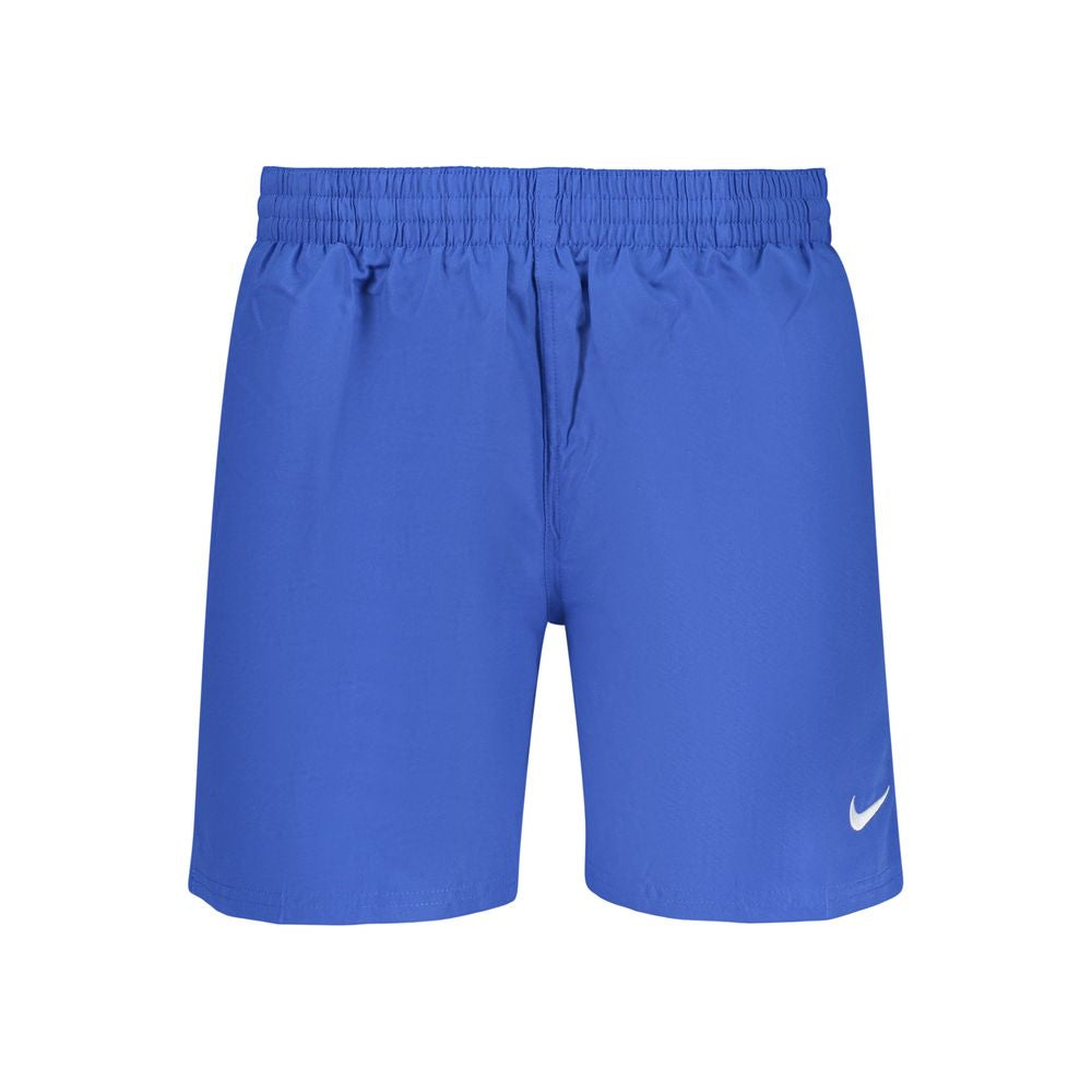 Blue Polyester Men's Swimwear