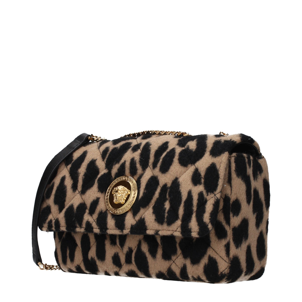 Brown Wool Shoulder Bag