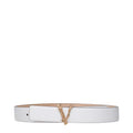 White Leather Regular Belt