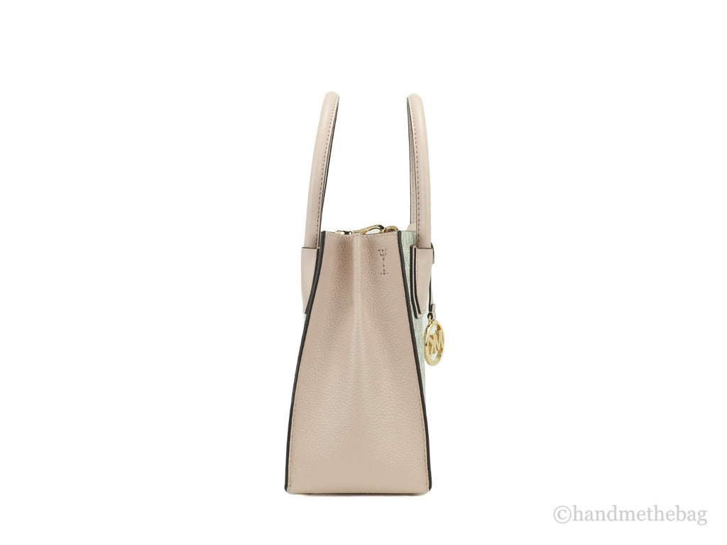 MICHAEL KORS Mercer 35S1GM9M2B Medium Logo And Leather Accordion Crossbody Bag In Powder Blush Multi