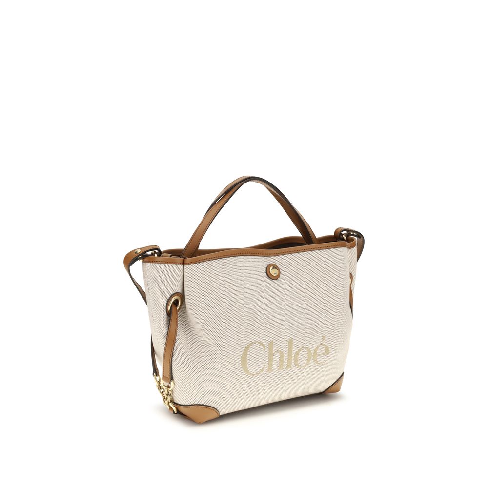 Beige Fabric Shoulder Bag