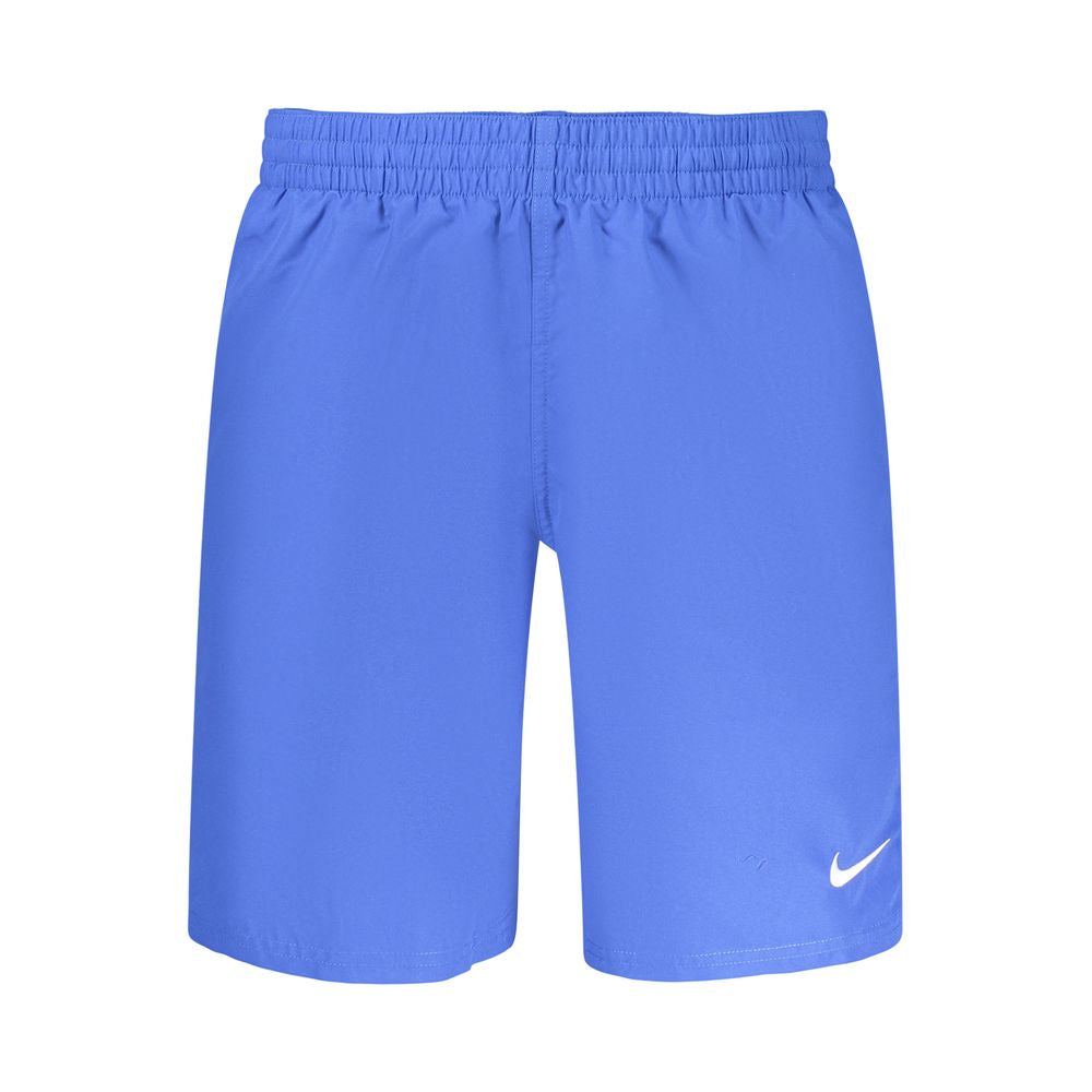 Blue Polyester Men Swimwear