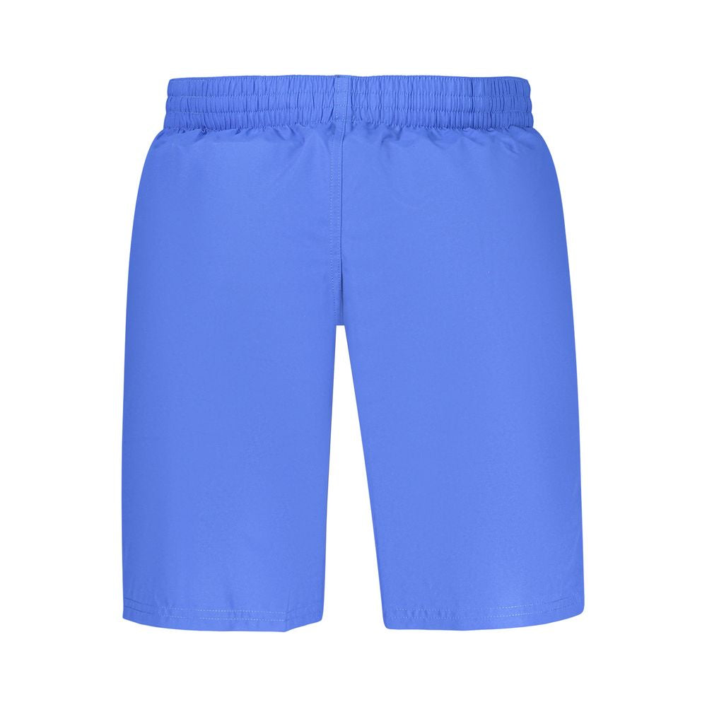 Blue Polyester Men Swimwear