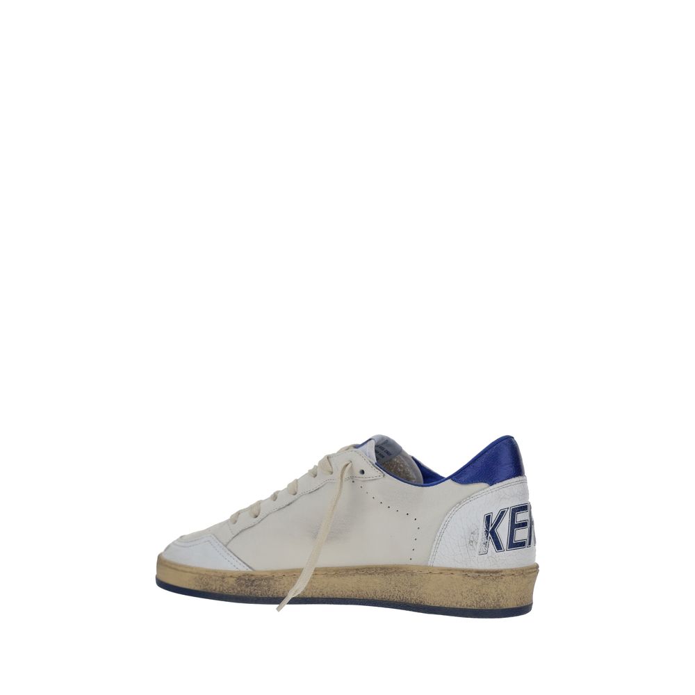 White Goatskin Low Top Sneakers