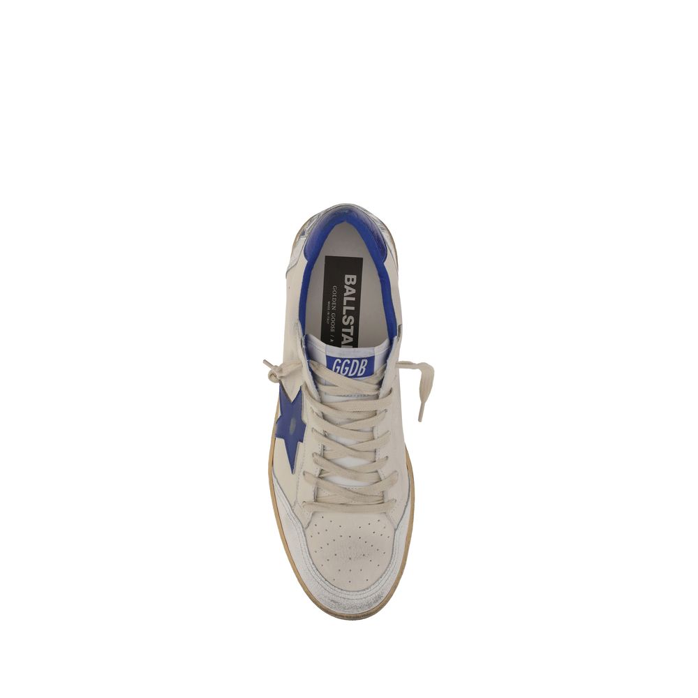 White Goatskin Low Top Sneakers
