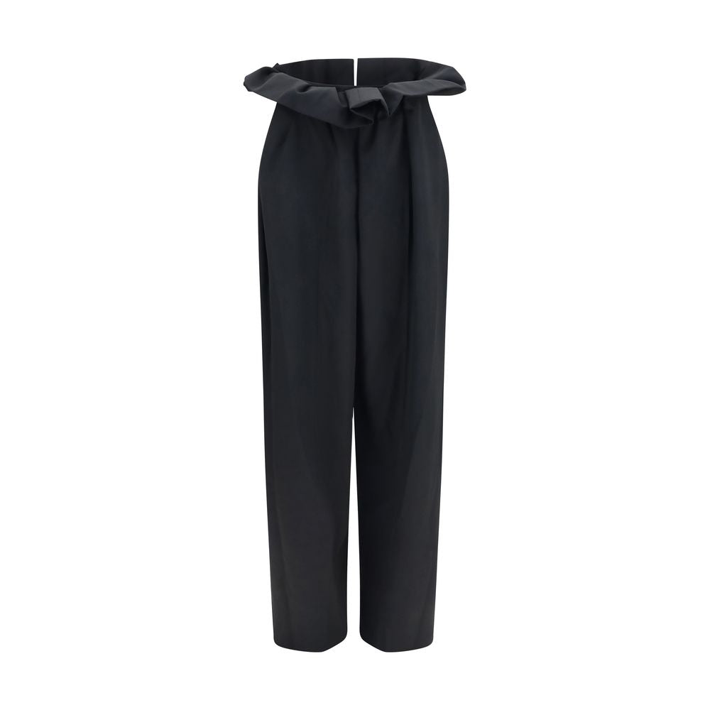 Black Wool Oves Aries Casual Pants