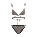Beige Polyester Bikini