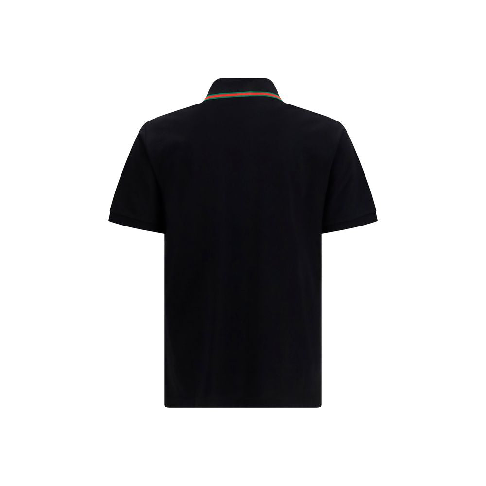 Black Cotton Polo Shirt
