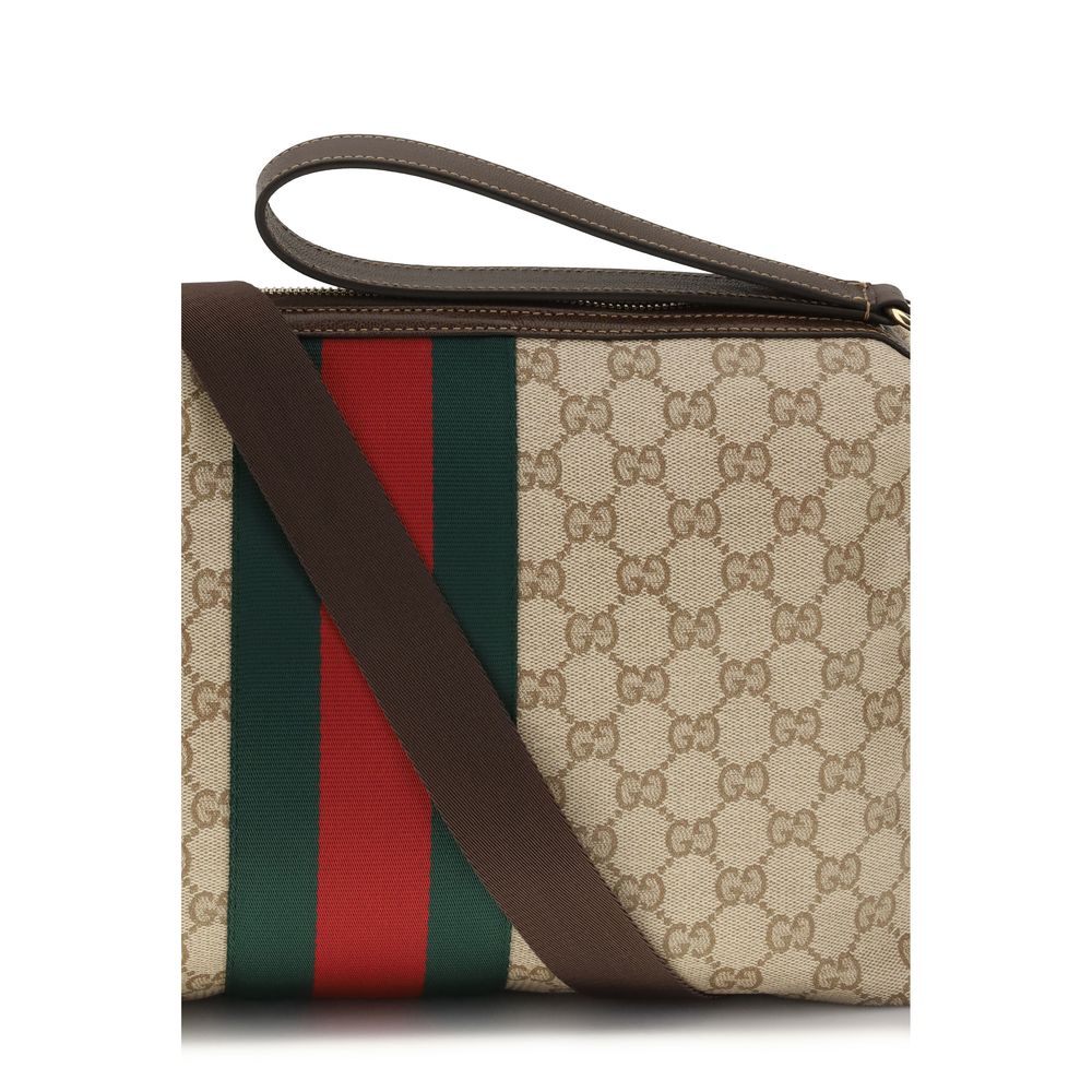 Beige Cotton Shoulder Bag
