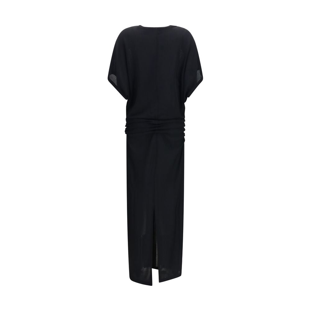 Black Viscose Casual Dress